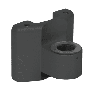 Slatwall mount in black.
